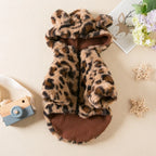 Leopard Print Fleece Dog Coat – Warm Padded Pet Jacket Dog Coat Richie's Coffee XL