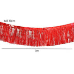 3M Metallic Foil Fringe Garland Streamer Party Backdrop Decor Party Fringe Garland Richie's Red