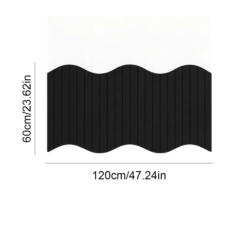 Wave Edge Felt Wall Panel – Ribbed Pin Board Display Board Felt Wall Panel Richie's 2-60x120cm