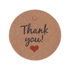 100pcs Round Kraft Paper Gift Tags with String | Brown Hang Labels Kraft Paper Tags Richie's