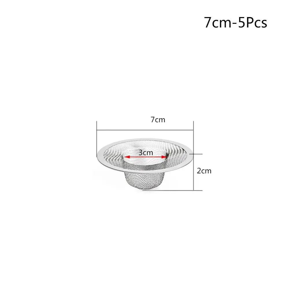 Stainless Steel Sink Strainer & Drain Filter 3/5 Pack Sink Drain Strainer Richie's 7cm-5pcs