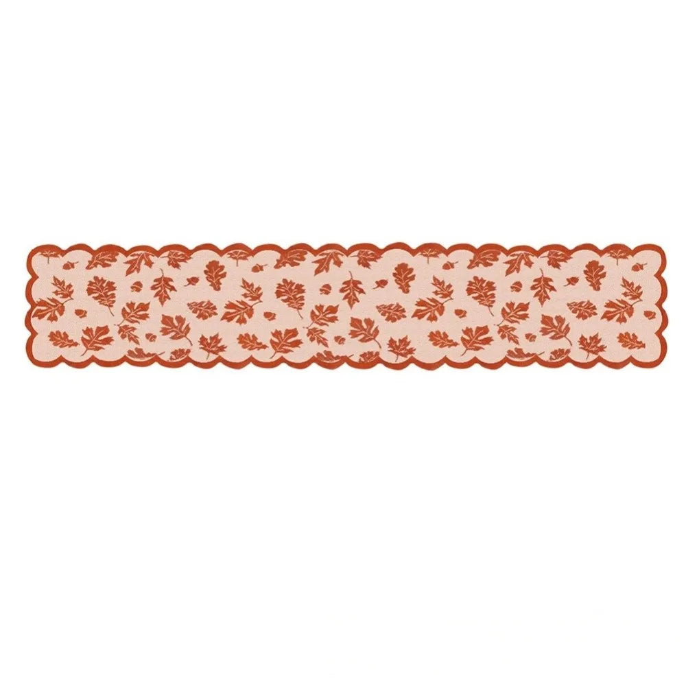 Thanksgiving Maple Leaf Lace Table Runner – Orange Fall Décor Table Runner Richie's