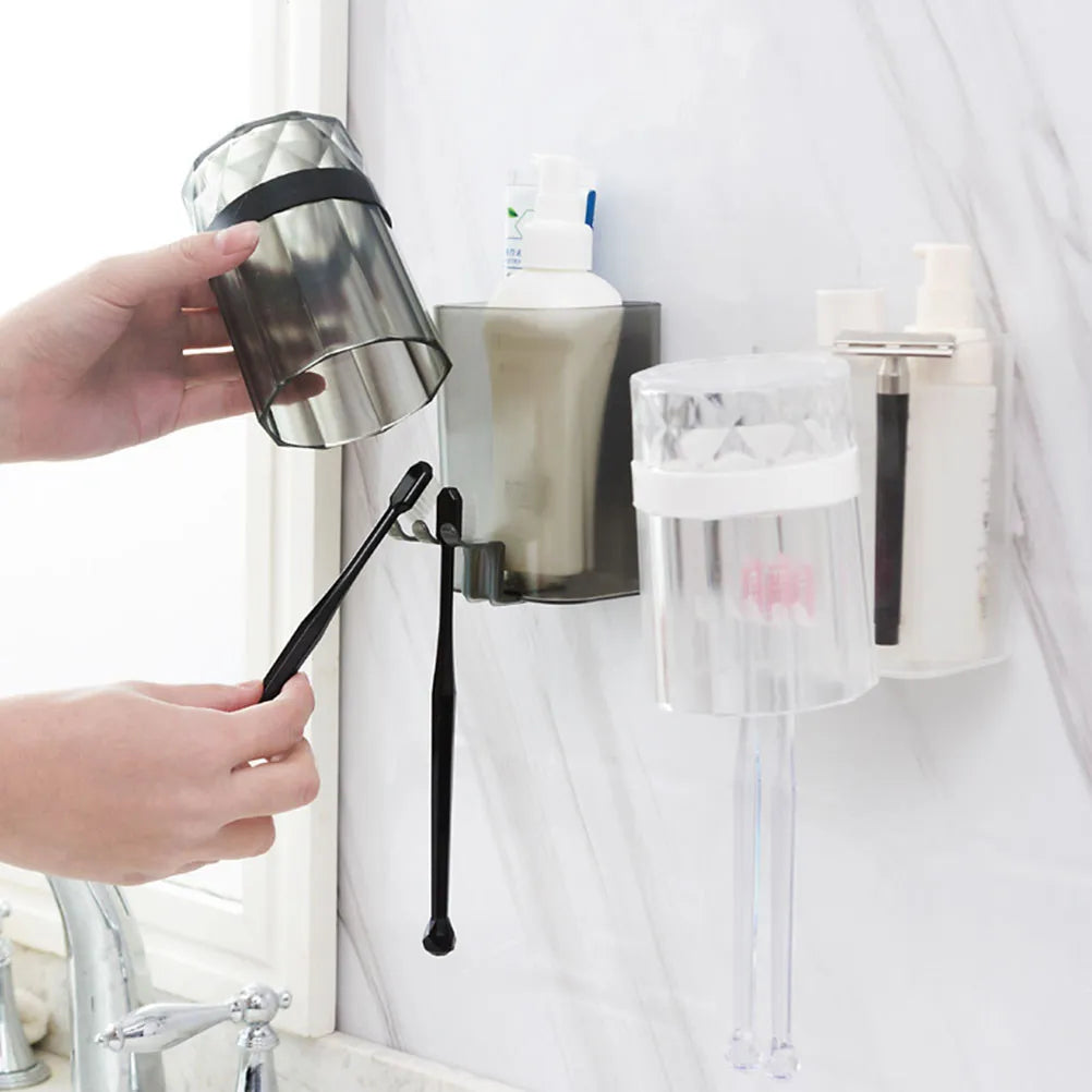 Wall Mounted Toothbrush Holder Set – Suction Cup, No Drill Toothbrush Holder Richie's