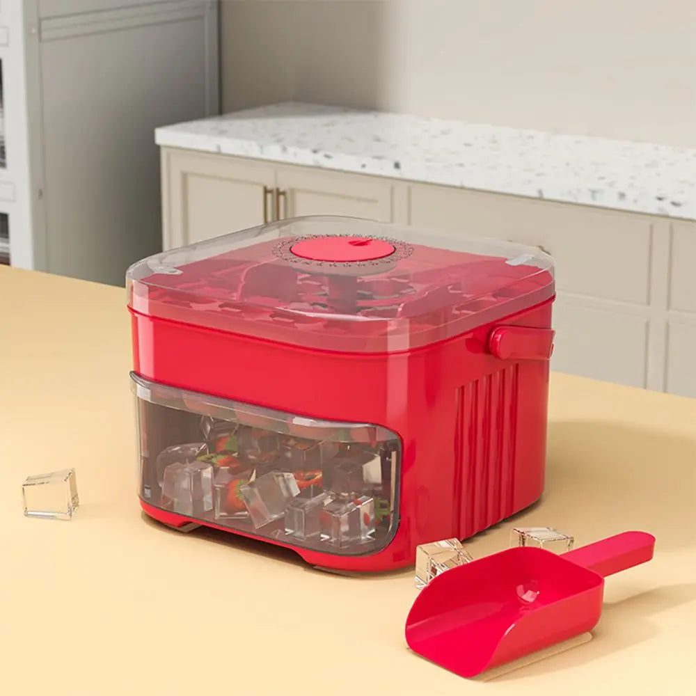 50-Cube Ice Maker Mold | Double-Layer Easy-Press Ice Tray Ice Cube Mold Richie's