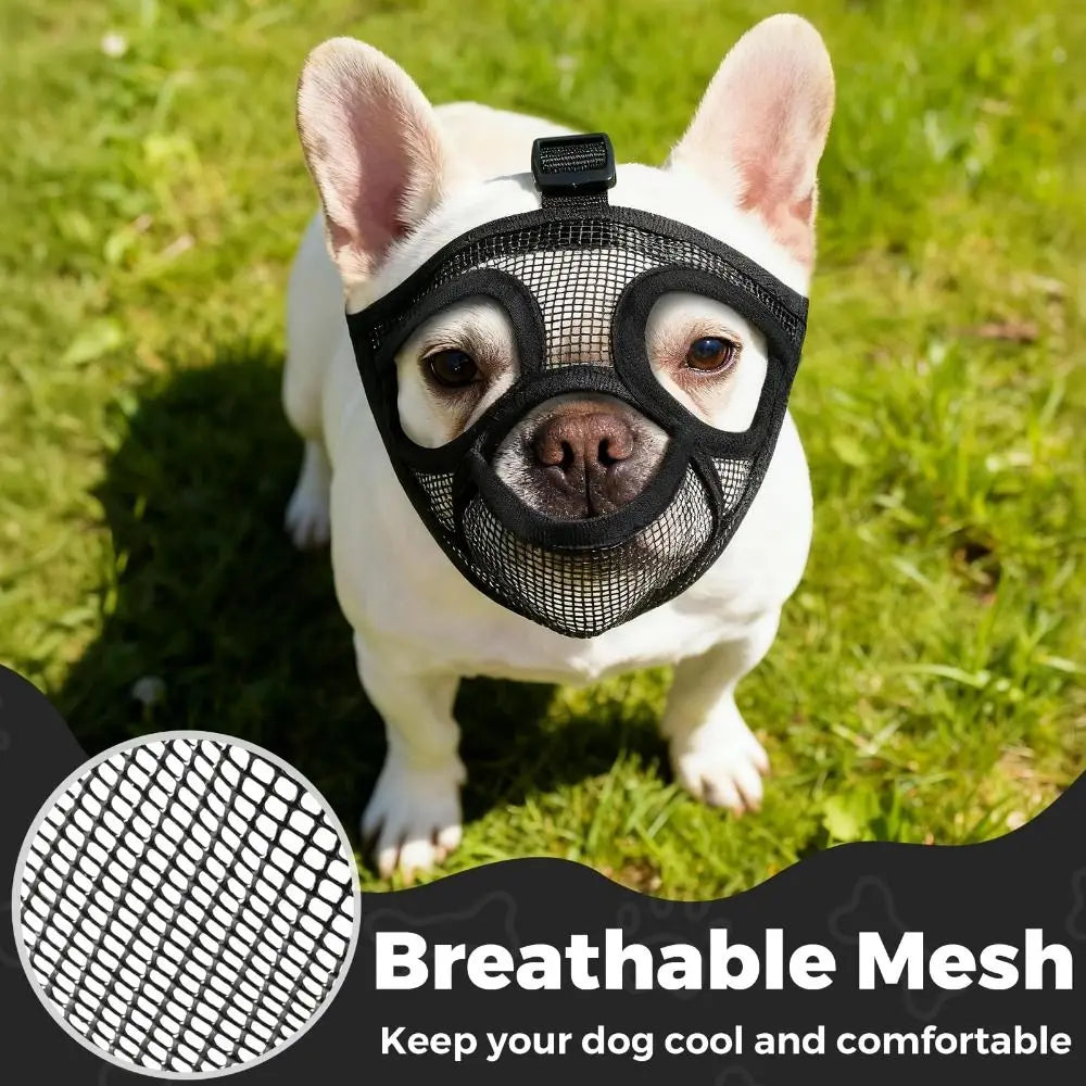 Adjustable Breathable Dog Muzzle for French Bulldogs & Short Snouts Dog Muzzle Richie's