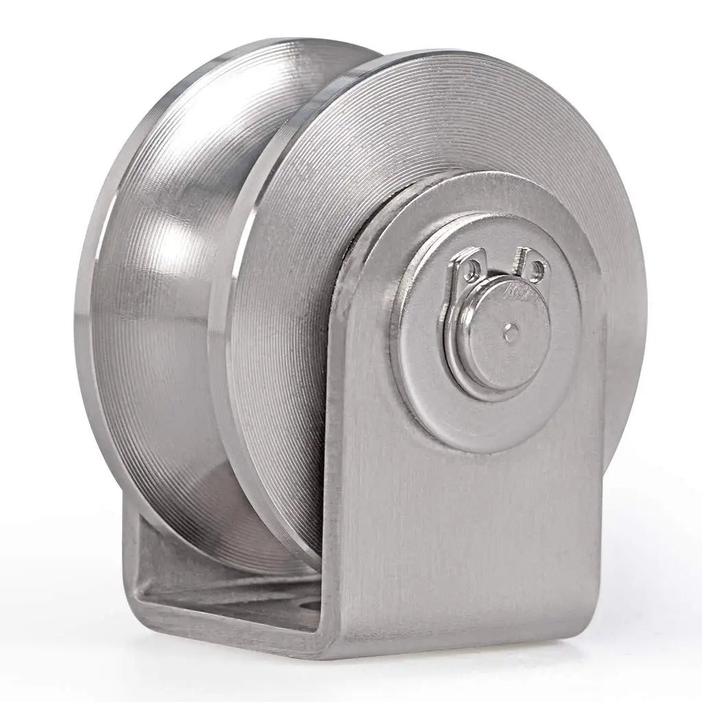 Aciemoke 2" 304 Stainless Steel U Groove Pulley Block 660 lb Pulley Block Richie's