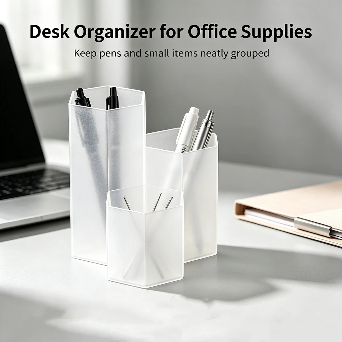 Hexagonal Transparent Pen Holder – Multi-Compartment Organizer Pen & Desk Organizer Richie's