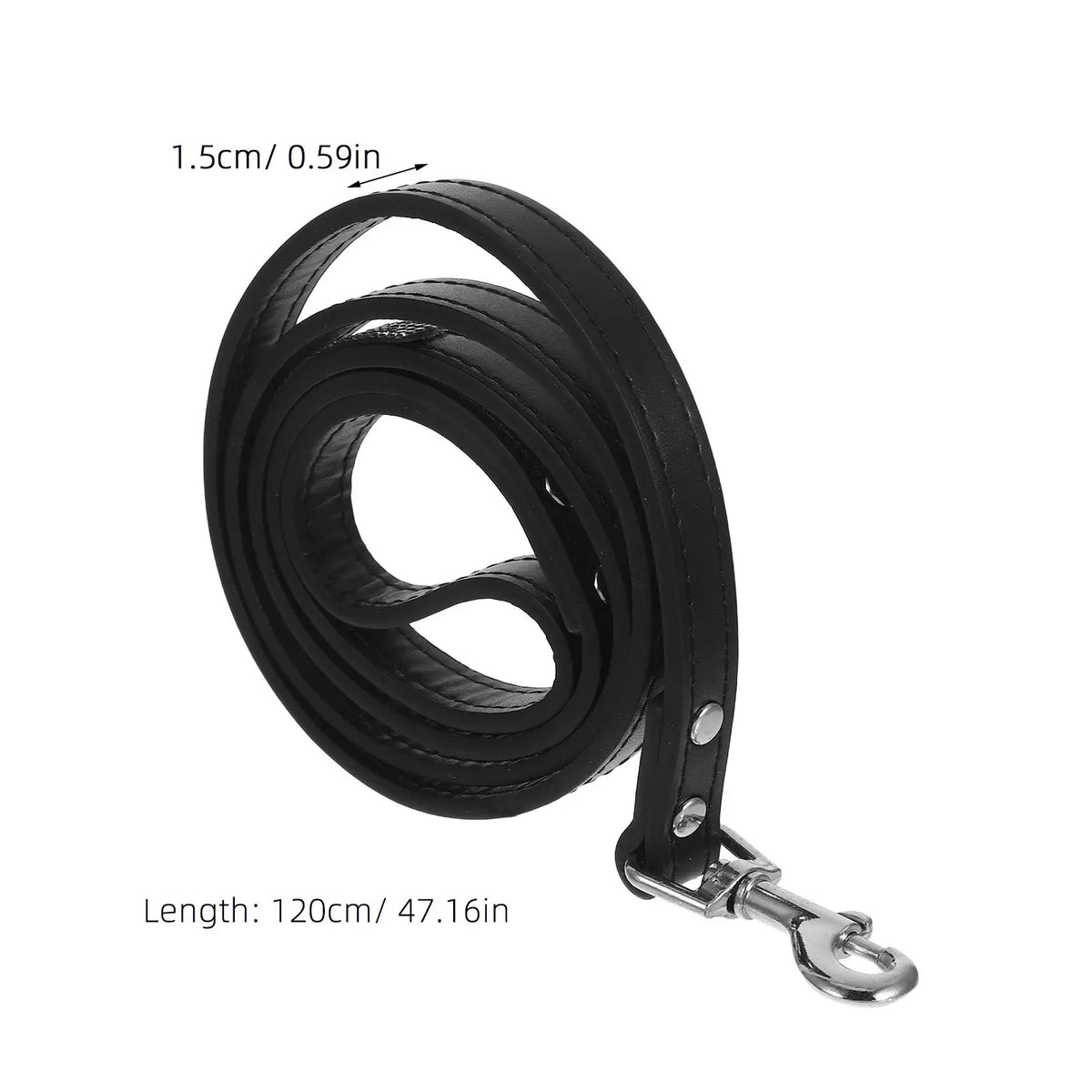 Sparkly Rhinestone Dog Leash for Small Dogs | Bling PU Leash Rhinestone Dog Leash Richie's Black