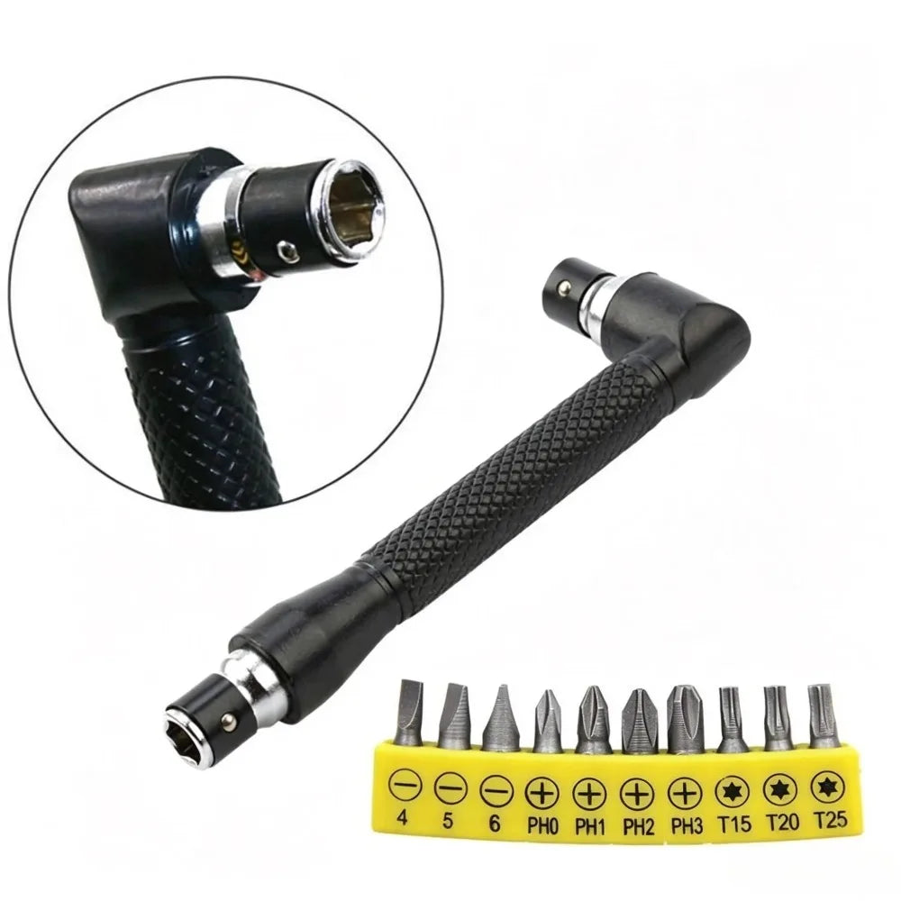 L-Type 90° Double-End 1/4" Hex Screwdriver Bit Wrench 6.35mm Screwdriver Bit Wrench Richie's
