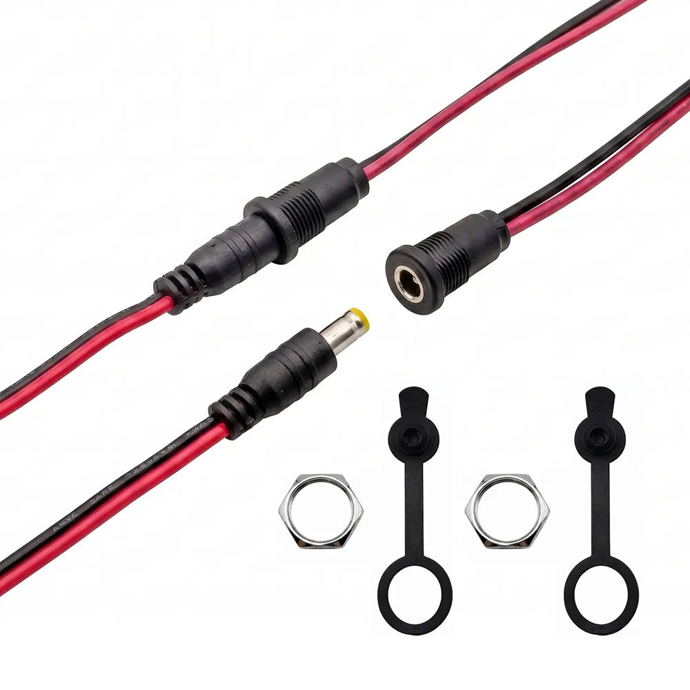 5.5x2.1mm DC Barrel Connector Kit – Male Plug & Female Jack DC Barrel Connector Kit Richie's