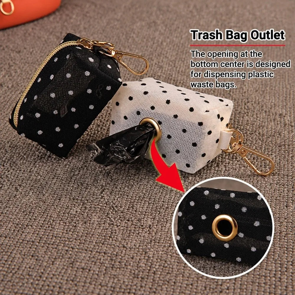 Lace Mesh Dog Poop Bag Dispenser Keychain with Carabiner Clip Dog Bag Dispenser Richie's