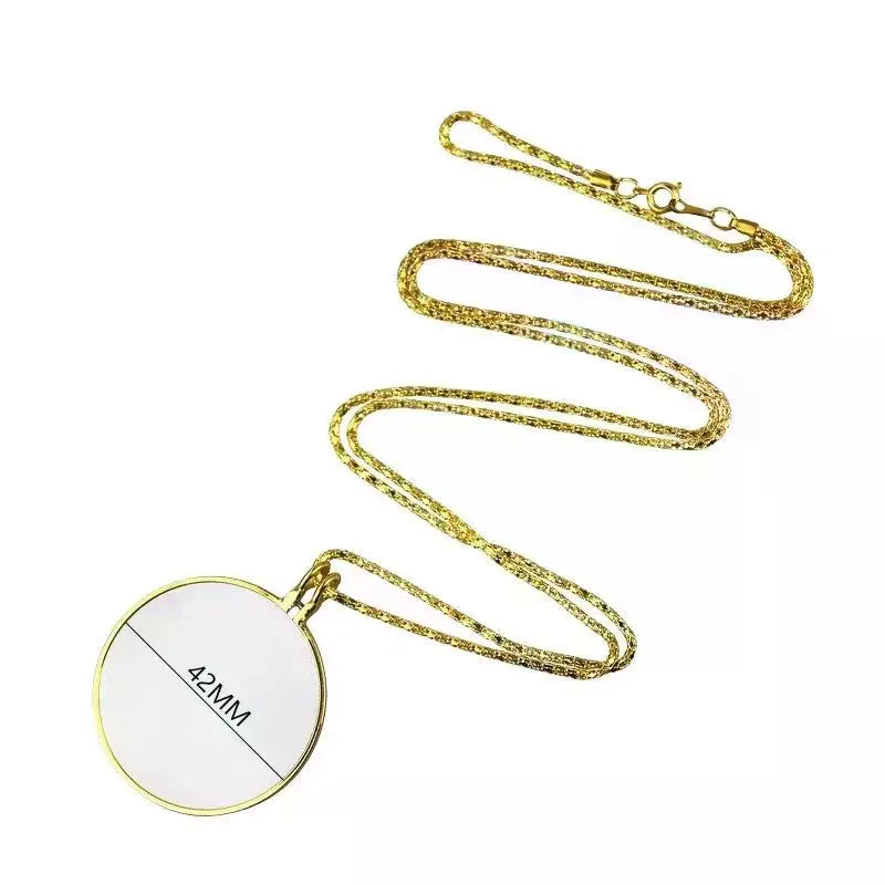5X Magnifying Glass Necklace Pendant – Portable Monocle Pendant Magnifier Necklace Richie's
