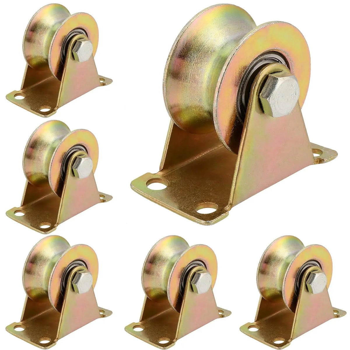 6-Pack 2" U-Groove Steel Wheel Pulley – Sliding Gate Rollers Gate Wheel Pulley Richie's 2 inch type-U