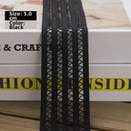 Elastic Lace Fringe Trimmings 3/5/7cm Wide – 5 Yards DIY Trim Lace Trim Richie's Black-5cm L