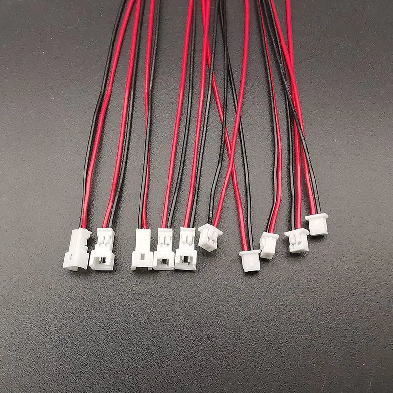 5 Pairs JST 1.25mm 2-Pin Connectors Male Female 28AWG Wire Electrical Connector Richie's