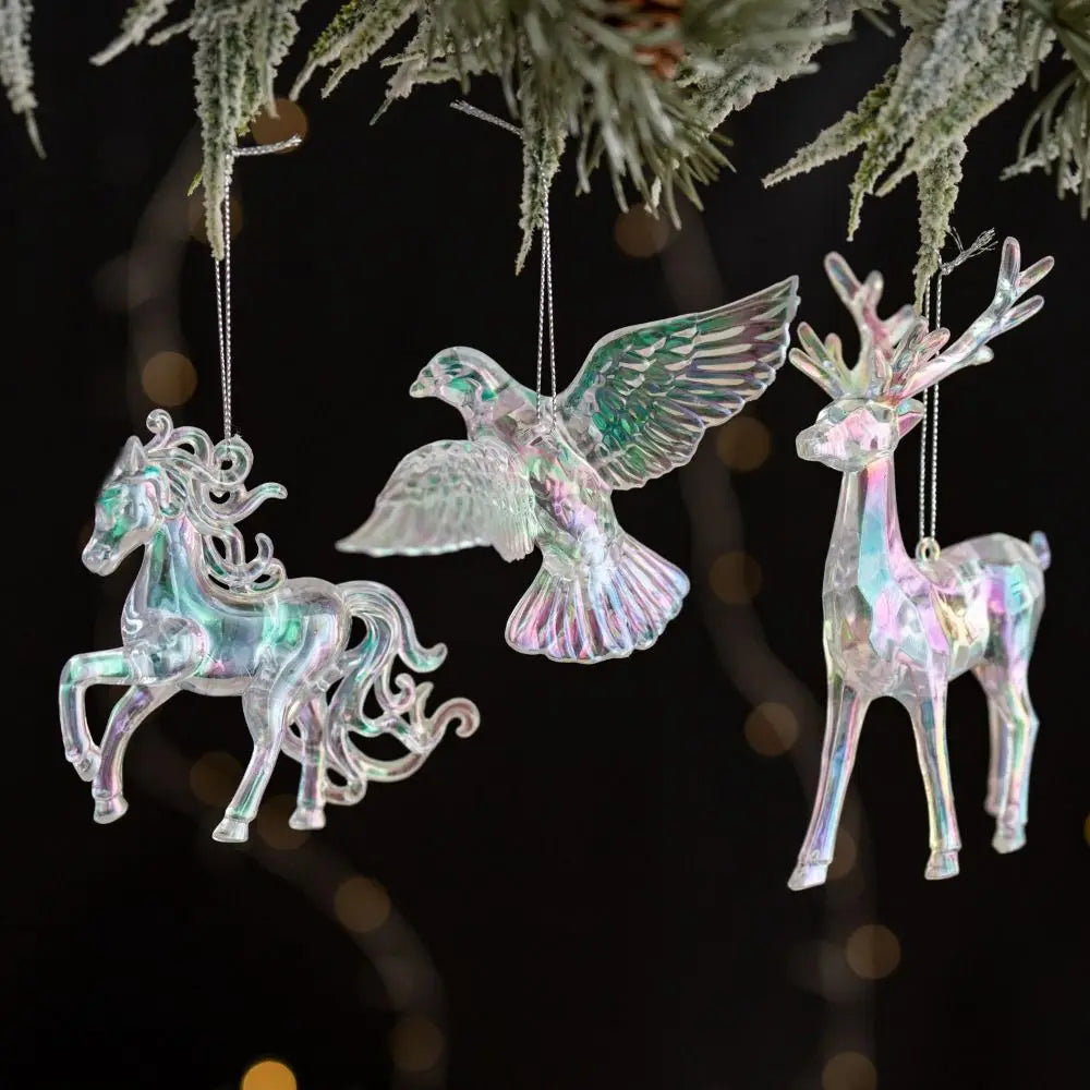 Acrylic Crystal Christmas Tree Ornaments – Snowflake Pendants Christmas Tree Ornament Richie's