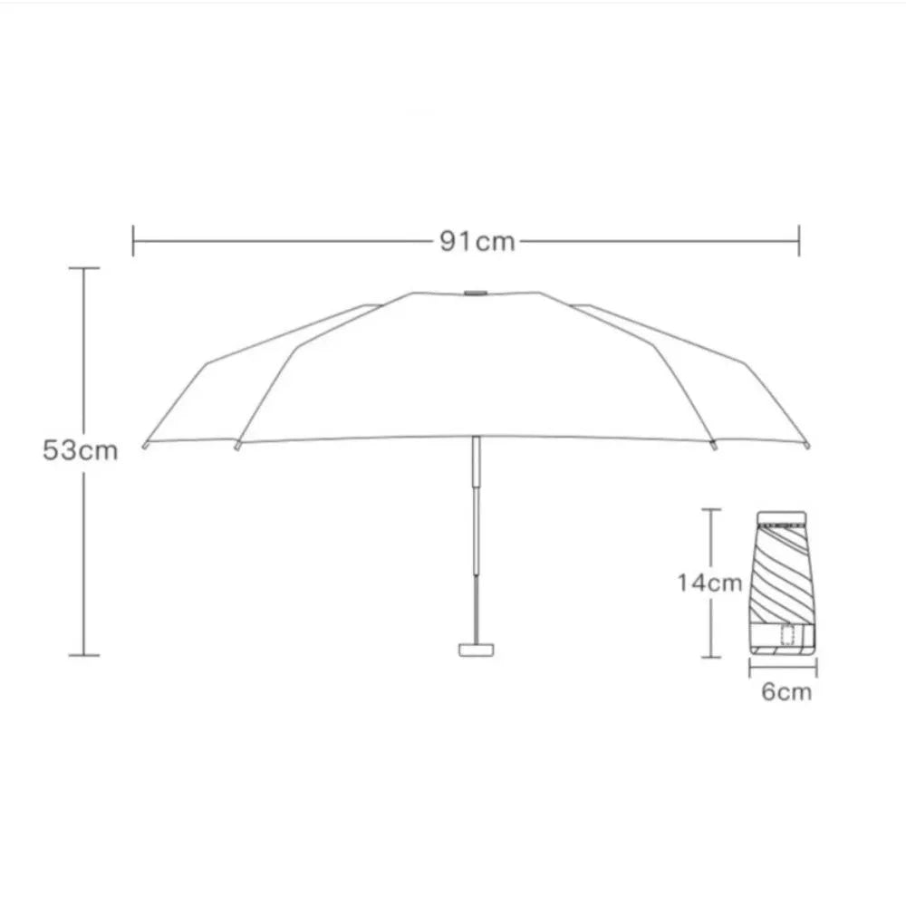 Portable UV Pocket Umbrella – Mini Folding Sun & Rain Parasol Folding Pocket Umbrella Richie's