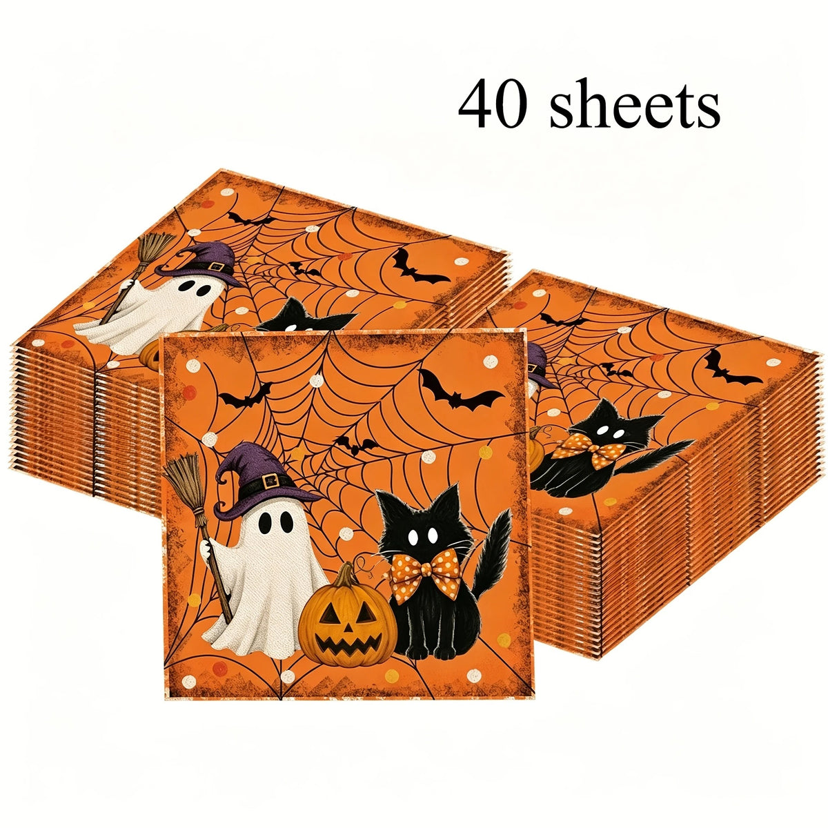 Halloween Disposable Napkins – Witch & Pumpkin Party Décor Disposable Party Napkins Richie's 40 sheets