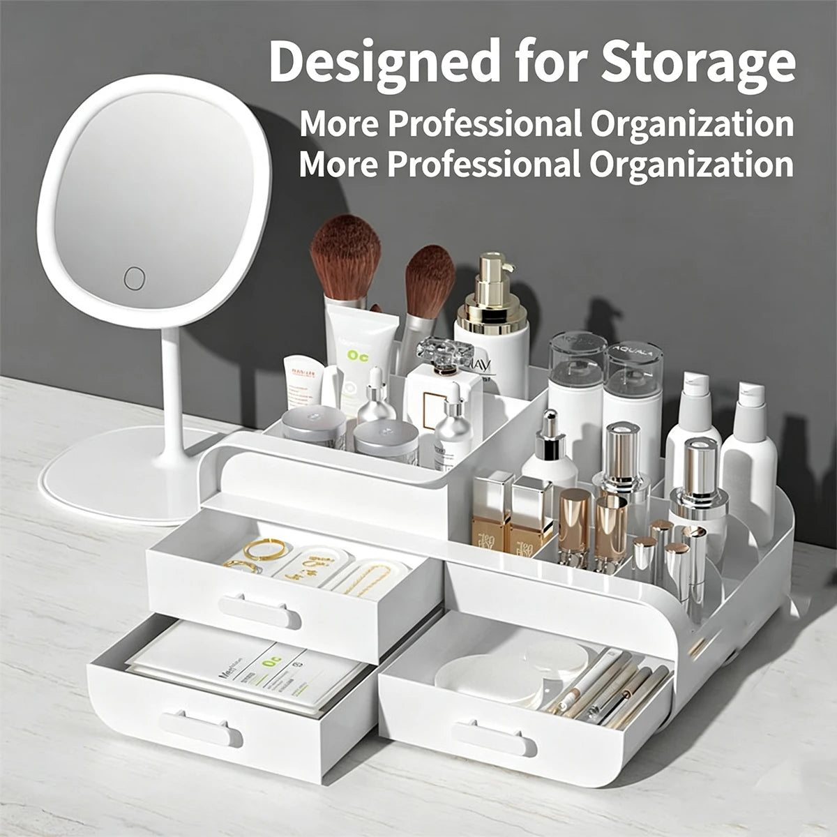 Makeup Storage Box 3 Drawers Desktop Cosmetic Organizer Cosmetic Organizer Richie's