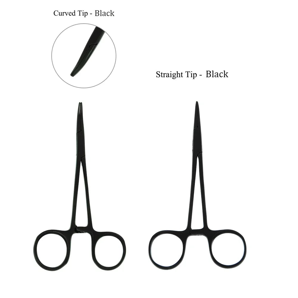 Stainless Steel Straight Hemostat Clamp for Pet Grooming Pet Grooming Clamp Richie's Black 1Pcs Straight Head
