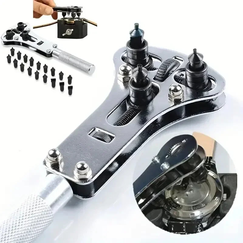 3 Claw Adjustable Watch Case Opener & Battery Tool Kit Watch Repair Tool Richie's