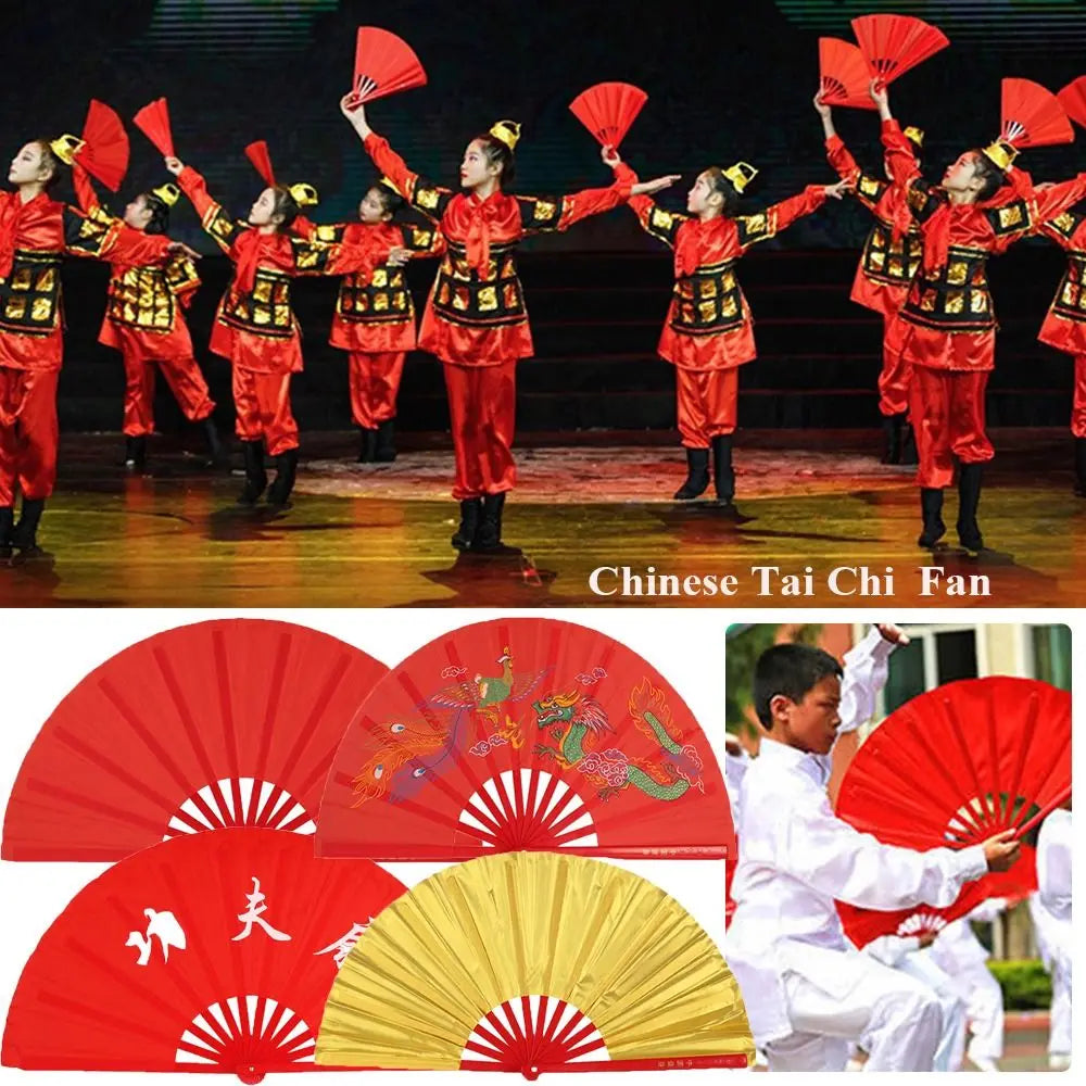 Chinese Kung Fu Folding Fan 28/34cm – Silk Dance Stage Fan Folding Performance Fan Richie's