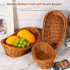 Imitation Rattan Woven Basket – Fruit, Snacks & Storage Woven Storage Basket Richie's