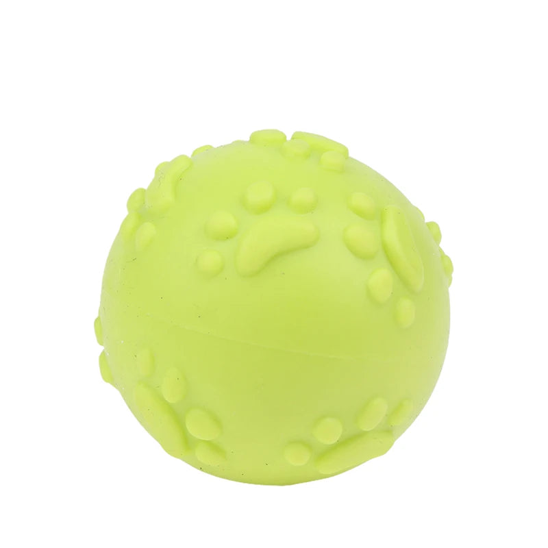 Squeaky Latex Dog Toy Ball – Paw Print for Small Breeds Dog Chew Toy Richie's A4
