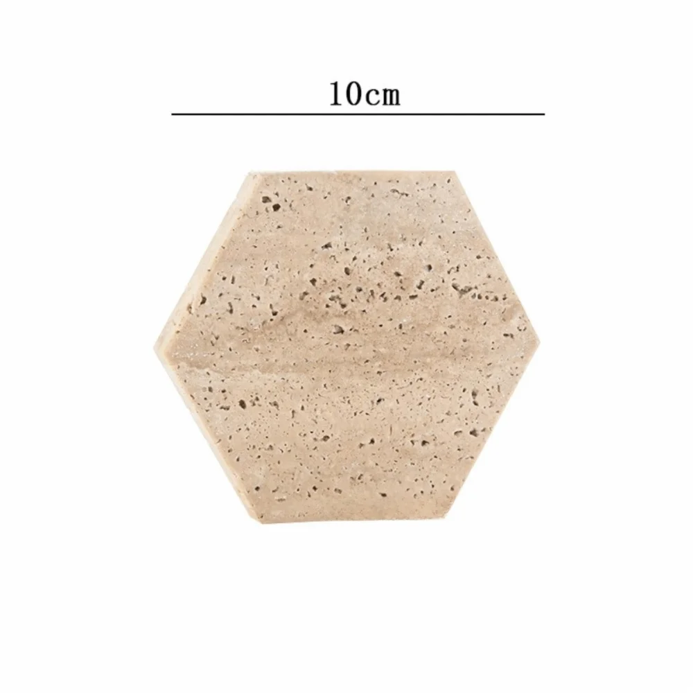 Natural Marble Coasters – Heat Resistant Non-Slip Travertine Set Marble Coasters Set Richie's