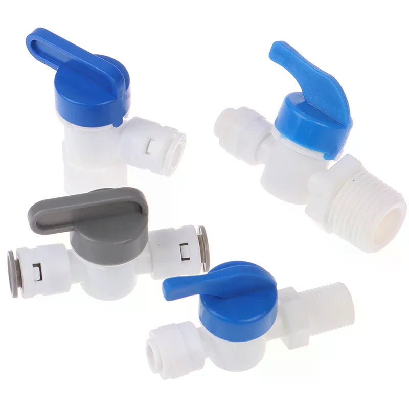 1/4" Ball Valve Quick Connect Push Fit Inline Tap for RO Water Ball Valve Switch Richie's