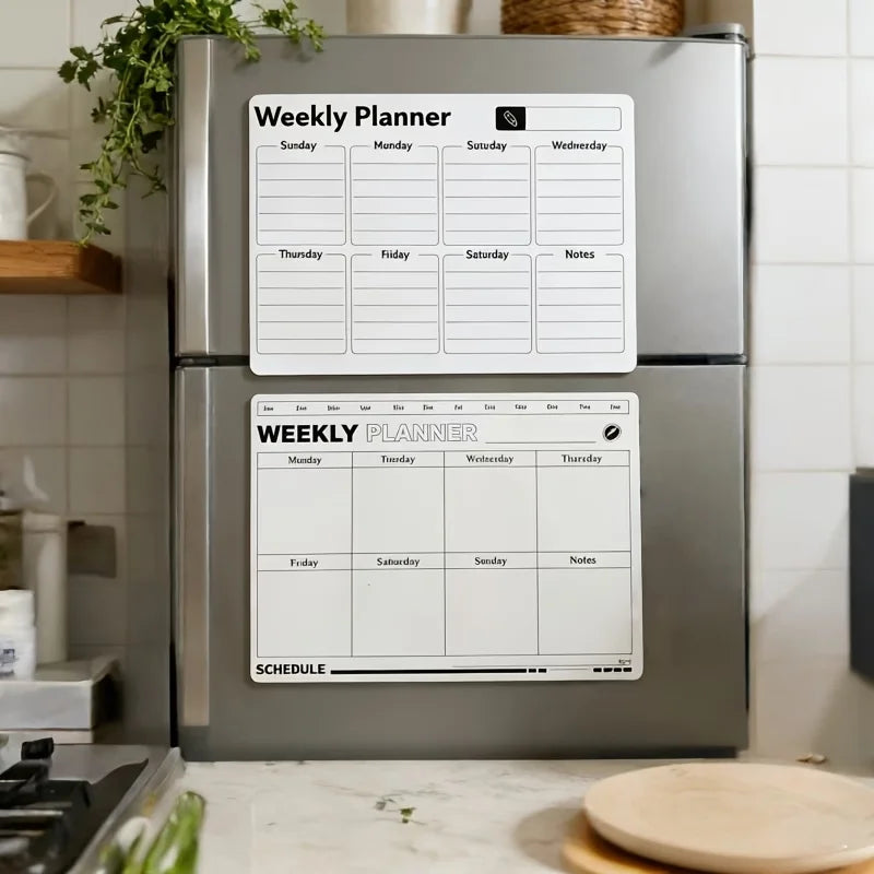 Reusable Magnetic Weekly Planner Whiteboard for Fridge – 2 Pack Magnetic Whiteboard Planner Richie's Default Title