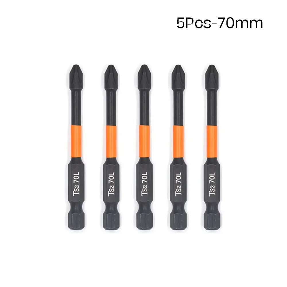 PH2 Magnetic Impact Phillips Screwdriver Bit Set – Hex Shank Screwdriver Bit Set Richie's 5Pcs 70mm