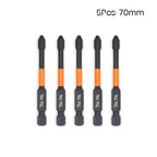PH2 Magnetic Impact Phillips Screwdriver Bit Set – Hex Shank Screwdriver Bit Set Richie's 5Pcs 70mm