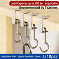 Adjustable No-Drill Table Edge Hooks for Desk – 5/10 Pack Desk Clip Hook Richie's 5PCS