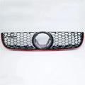 VW Polo 2005–2009 GTI Honeycomb Front Bumper Grille Gloss Black Car Front Grille Richie's black red