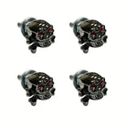4Pcs 3D Skull License Plate Bolts for Cars & Motorcycles License Plate Fasteners Richie's Grey 4pcs