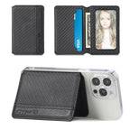PU Leather Phone Card Holder Adhesive Wallet & Stand Phone Card Wallet Richie's black China Mainland