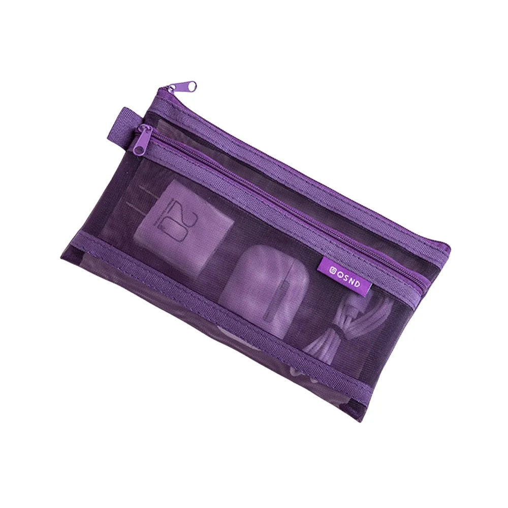 Mini Nylon Zipper Storage Bag – Cosmetic & Coin Organizer Storage Organizer Bag Richie's Purple-6
