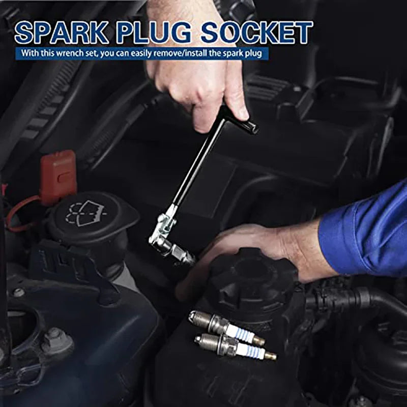 4-Piece Spark Plug Socket Wrench Set 16mm 18mm 21mm Chrome Spark Plug Socket Set Richie's