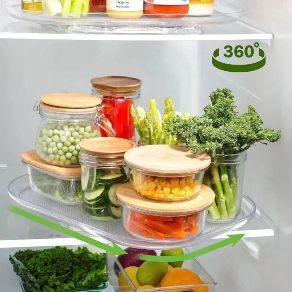 360° Rotating Storage Tray – Non-Slip Spice Turntable Rotating Kitchen Organizer Richie's