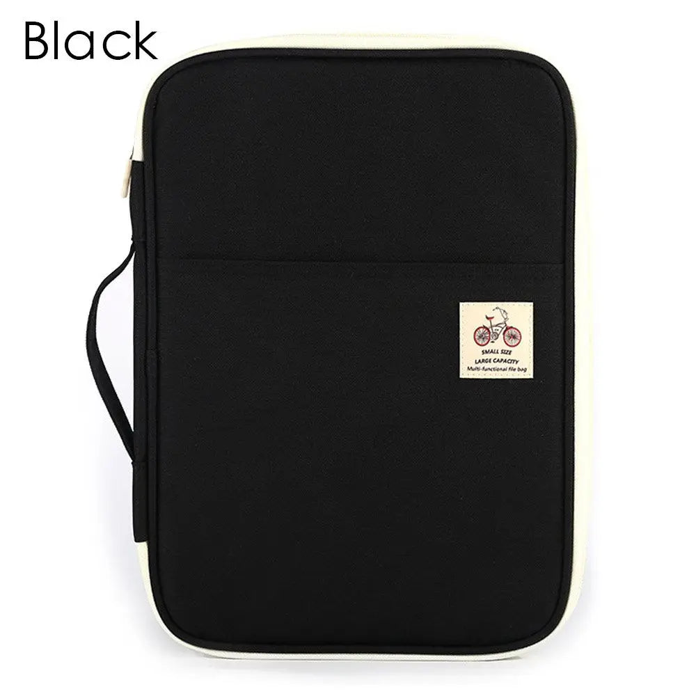 A4 Zipped Portfolio Conference Folder & Document Organizer Portfolio Conference Folder Richie's Black