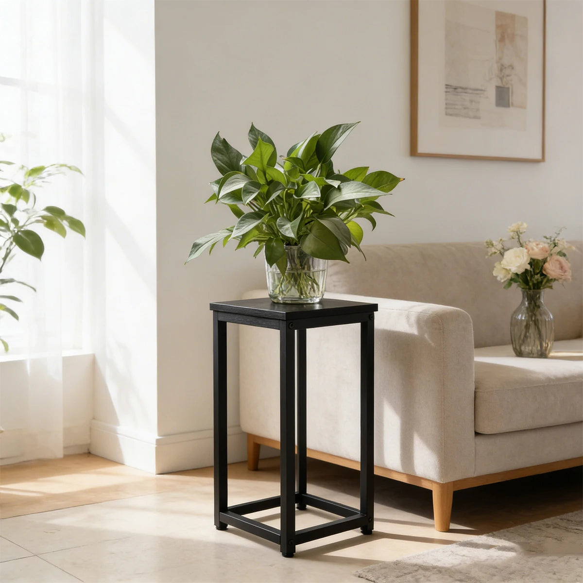 Metal Plant Stand 40cm Square Pedestal – Heavy Duty Indoor Plant Stand Richie's