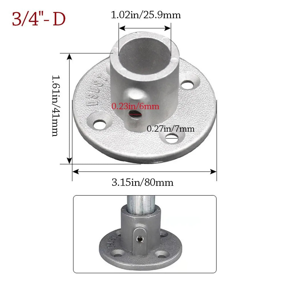 Aluminum Alloy Pipe Fitting Connector 1/2" & 3/4" Corner Elbow Pipe Fitting Connector Richie's 3-4--- D
