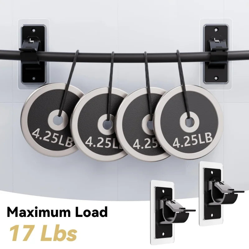 No-Drill Self-Adhesive Curtain Rod Brackets – 2/4pc Set Curtain Rod Brackets Richie's