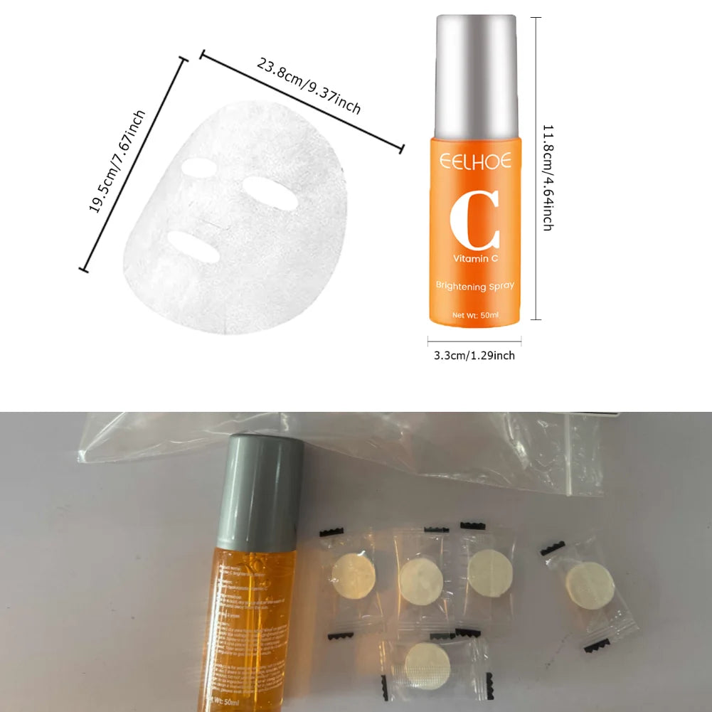 Eelhoe Collagen Face Mask & Vitamin C Spray Set | Moisturizing Face Mask Skincare Set Richie's