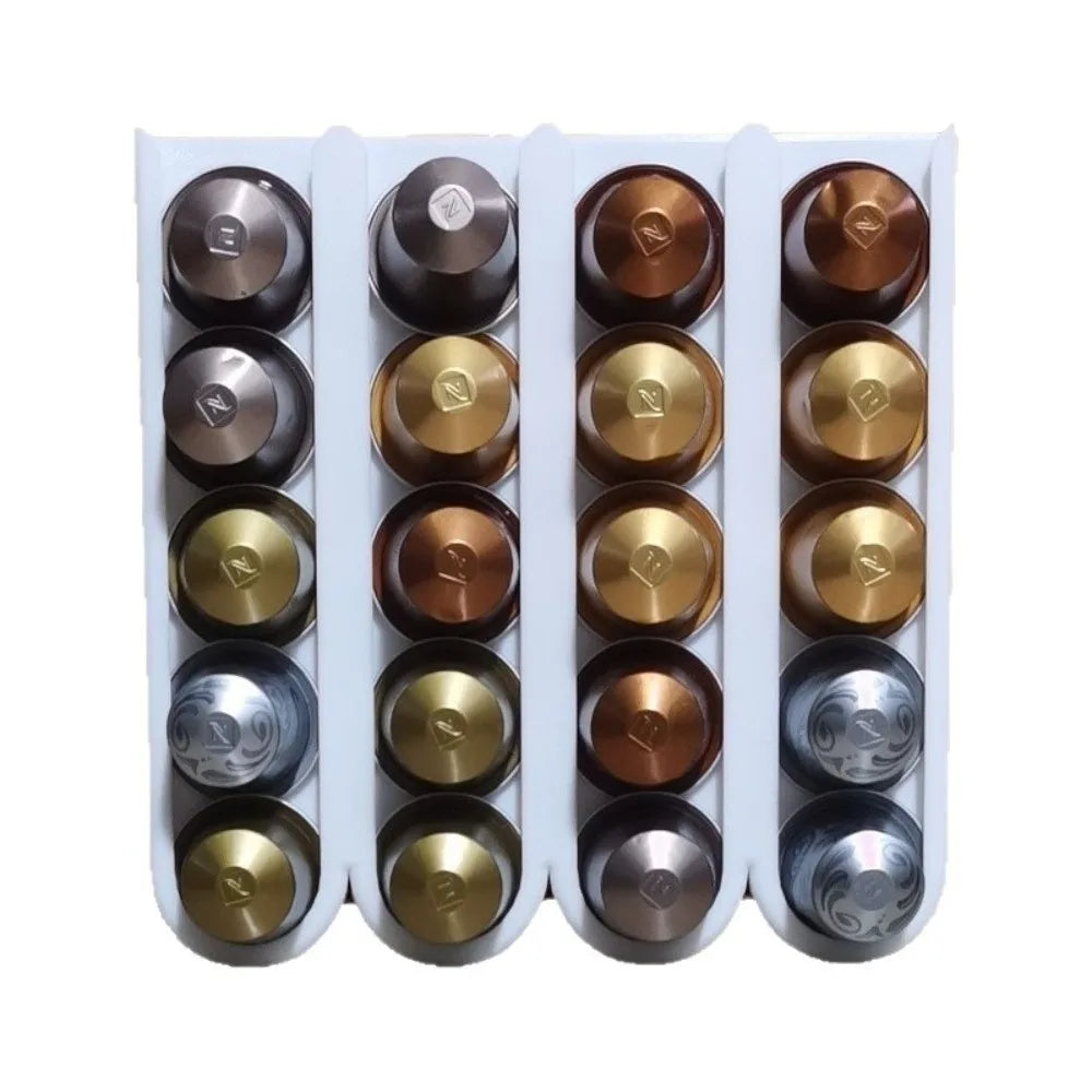 Wall Mounted Coffee Pod Holder No-Drill Space-Saving Organizer Coffee Pod Holder Richie's