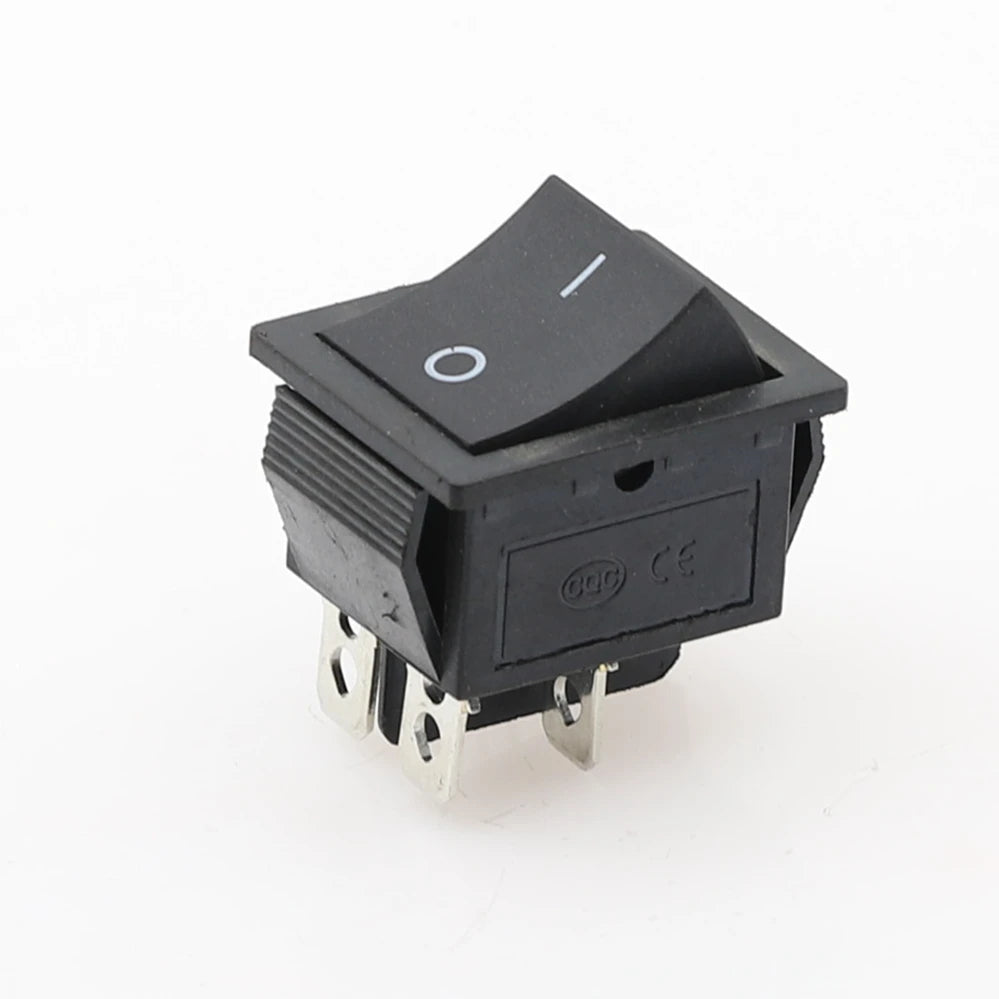 KCD4 Latching Rocker Switch 4/6 Pin with Light 16A 250V Rocker Switch Richie's black 4PIN