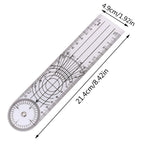 8-Inch PVC Goniometer Multi-Ruler 360° Rotatable Angle Tool Goniometer Ruler Richie's