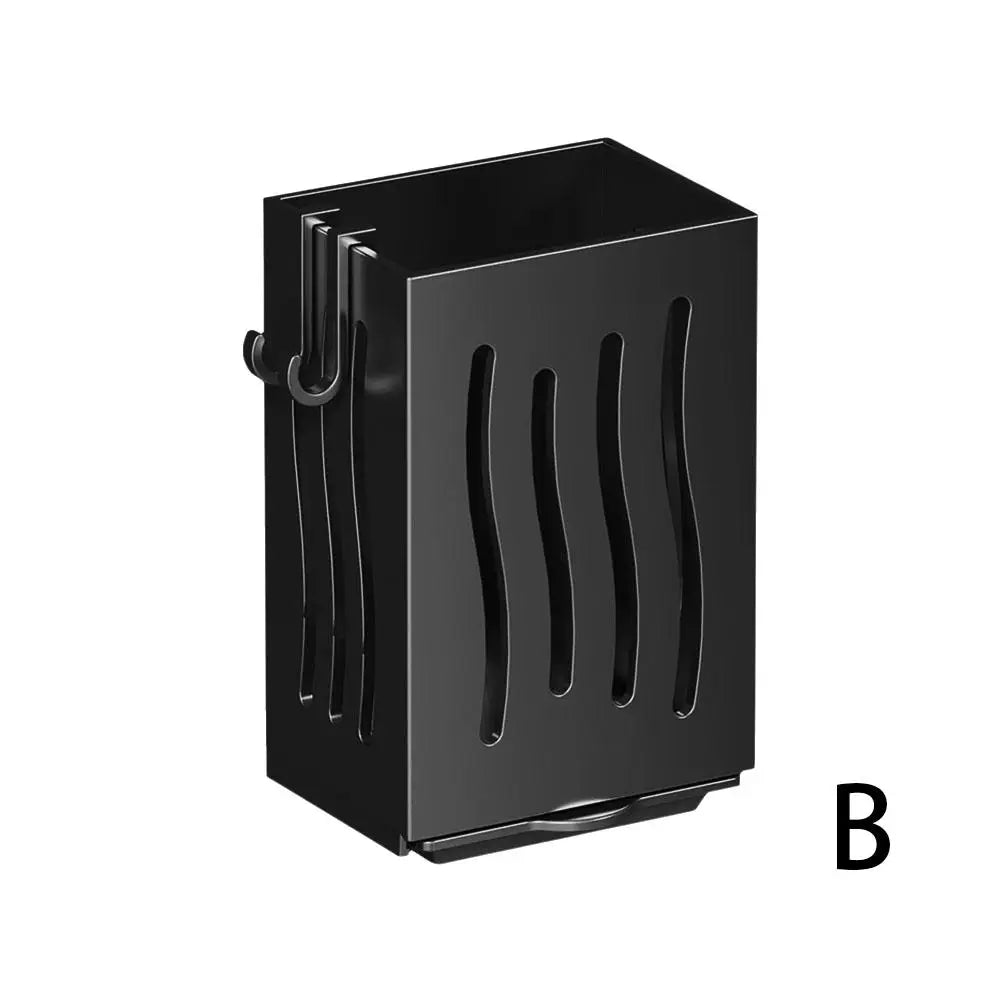 Wall Mounted Kitchen Utensil Rack & Chopstick Holder Kitchen Utensil Rack Richie's black