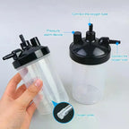 Plastic Oxygen Bubbler Humidifier Bottle for O2 Regulator Oxygen Bubbler Bottle Richie's